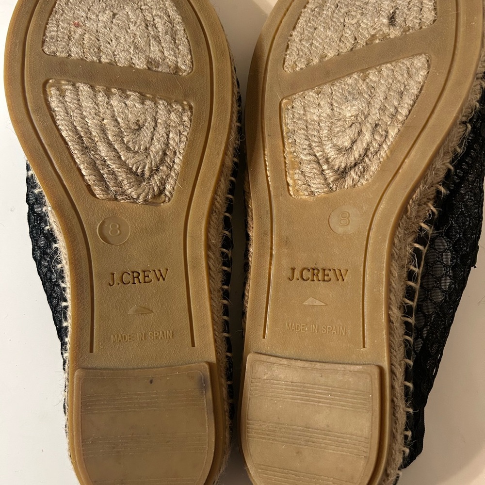 J. Crew Mary Jane mesh espadrille flats Size 8 EUC - Picture 7 of 9